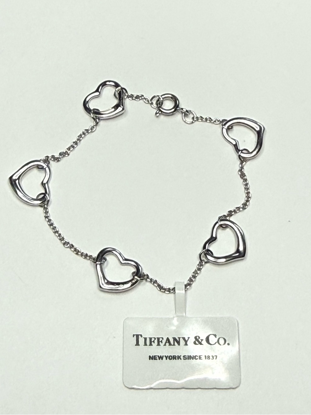 Tiffany & Co. Sterling Silver Open Heart Link Elsa Peretti® 6.6 inch WITHOUT TAG